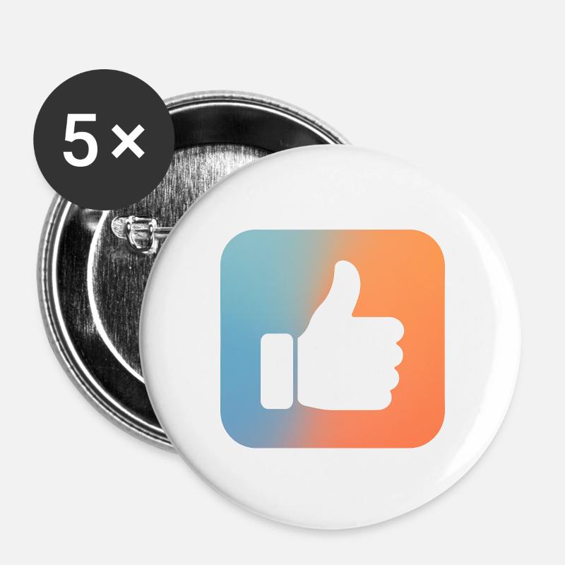LikeSummer - Buttons large 2.2''/56 mm (5-pack) - white