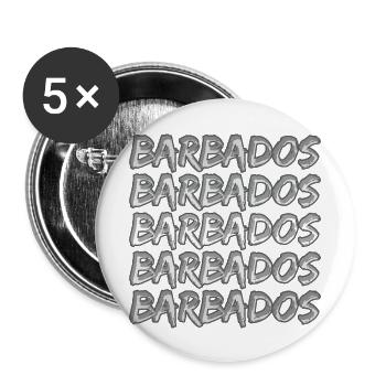 Voyage Barbade - Lot de 5 grands badges (56 mm) - blanc - Devant