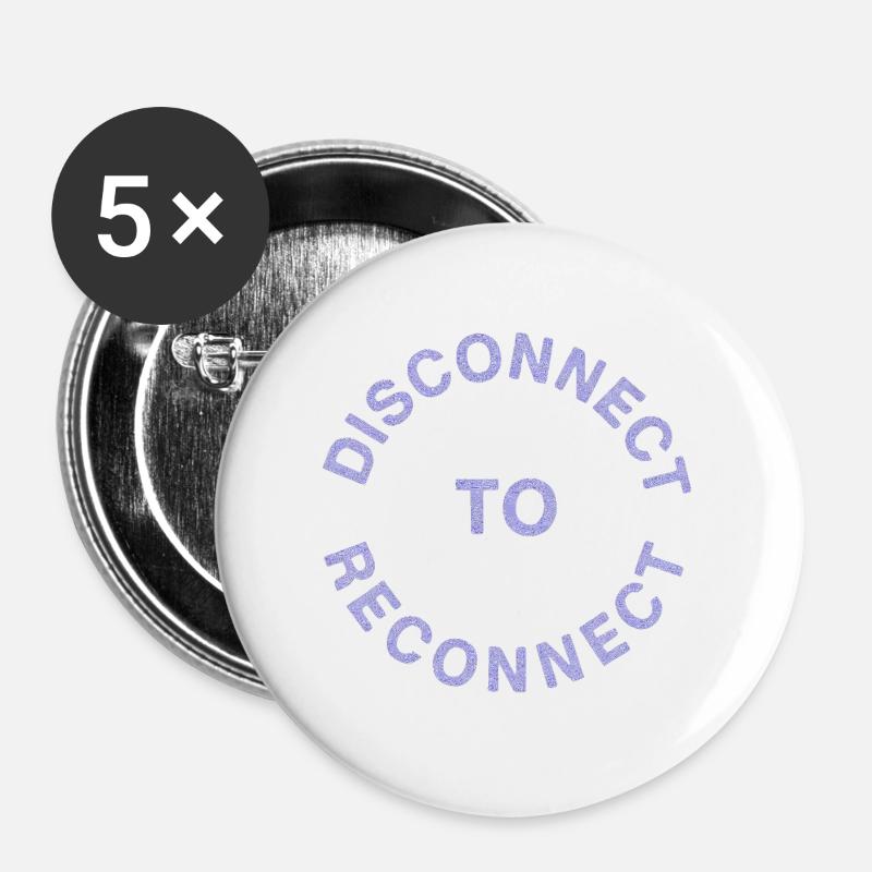 Offline is the new cool - Buttons large 2.2''/56 mm (5-pack) - white