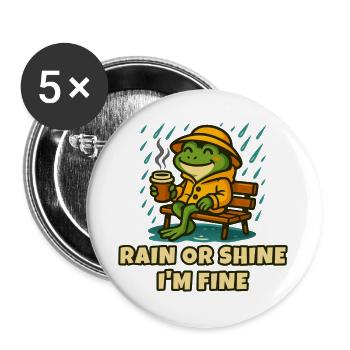 Seeds in the rain: coffee and sunshine - Buttons large 2.2''/56 mm (5-pack) - white - Front