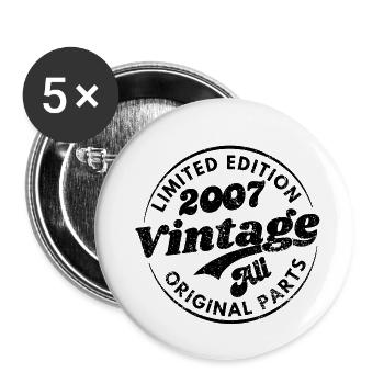 Limited edition 2007 vintage all original parts - Lot de 5 grands badges (56 mm) - blanc - Devant