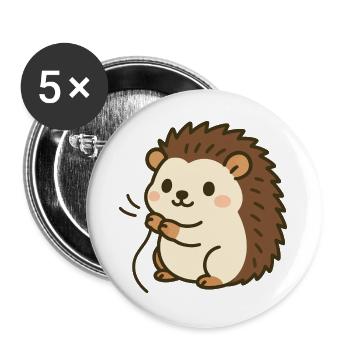 Cuddly Stinger Hedgehog Baby - Buttons large 2.2''/56 mm (5-pack) - white - Front