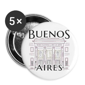Buenos Aires, Argentina, Drawing Art Museum - Buttons large 2.2''/56 mm (5-pack) - white - Front
