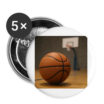 Sports - Basketball - Buttons large 2.2''/56 mm (5-pack) - white - Front