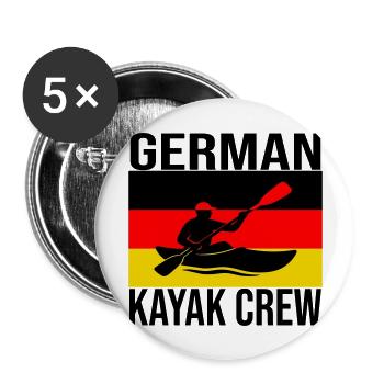 German Kayak Crew – Wildwater Kayak Tee - Buttons large 2.2''/56 mm (5-pack) - white - Front