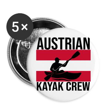 Chemise autrichienne Kayak Crew Kajak - Lot de 5 grands badges (56 mm) - blanc - Devant