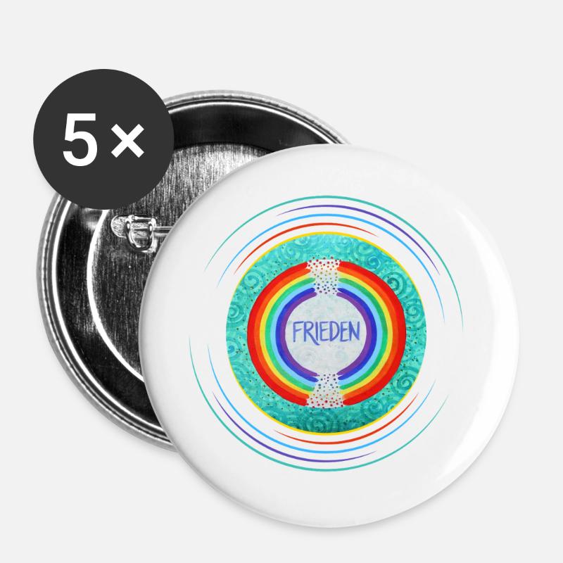 Frieden - Juli 2025 - Sonja von Staden - Buttons groß 56 mm (5er Pack) - Weiß