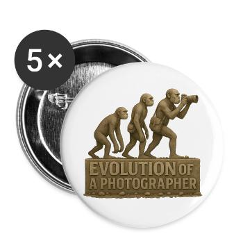 Evolution of a Photographer - Buttons large 2.2''/56 mm (5-pack) - white - Front