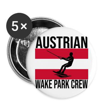 Austrian Wake Crew Wakeboard Shirt - Buttons large 2.2''/56 mm (5-pack) - white - Front