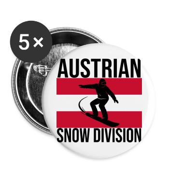Austrian Snow Division Snowboard Tee - Buttons large 2.2''/56 mm (5-pack) - white - Front