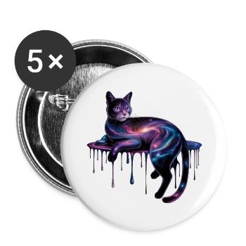Kosmische Form - Buttons groß 56 mm (5er Pack) - Weiß - Vorne