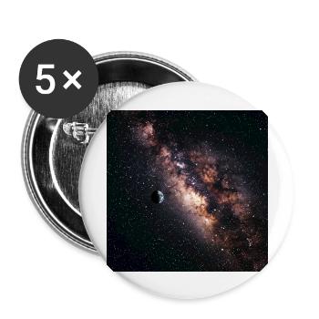 T-shirt Nébuleuses de la Galaxie - Lot de 5 grands badges (56 mm) - blanc - Devant