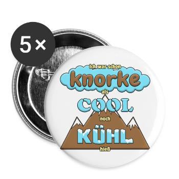 Knorke ist cool - Buttons groß 56 mm (5er Pack) - Weiß - Vorne
