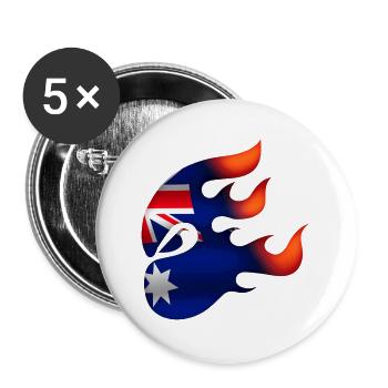 Flag of Australia - Australia - Ninja - Buttons large 2.2''/56 mm (5-pack) - white - Front