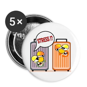 HOLIDAY STRESS HOLIDAY SUITCASE - Buttons large 2.2''/56 mm (5-pack) - white - Front