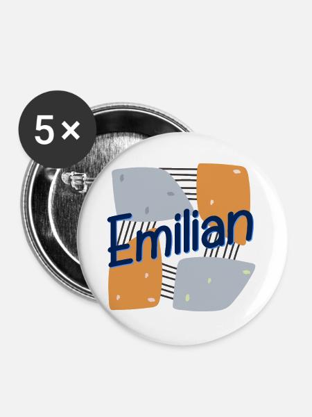 EMILIAN - Buttons groß 56 mm (5er Pack) - Weiß