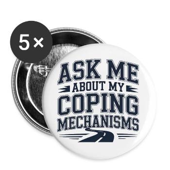 Humorvolles Zitat über Programmgestaltung - Buttons groß 56 mm (5er Pack) - Weiß - Vorne