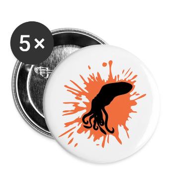 Octopus Peinture Blobs Octopus Drops Graffiti Blobs - Lot de 5 grands badges (56 mm) - blanc - Devant