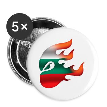 Bulgaria Flag - Bulgaria - Ninja - Buttons large 2.2''/56 mm (5-pack) - white - Front