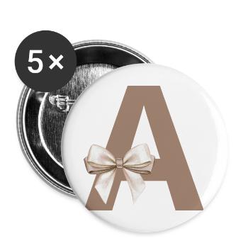 Letter to Knot - Buttons large 2.2''/56 mm (5-pack) - white - Front