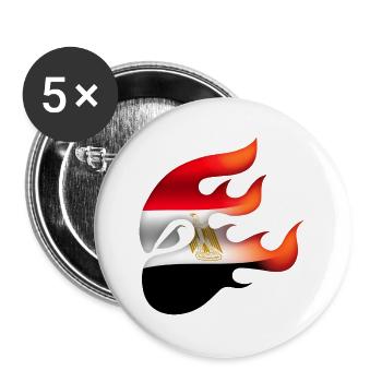 Flag of Egypt - Egypt - Ninja - Buttons large 2.2''/56 mm (5-pack) - white - Front