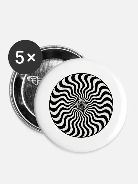 Illusion - Buttons groß 56 mm (5er Pack) - Weiß