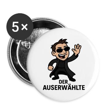 Der Auserwählte - Buttons groß 56 mm (5er Pack) - Weiß - Vorne