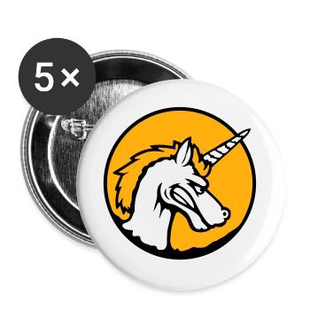 Licorne Mal En colère Attaque Groyer des dents Aigre - Lot de 5 grands badges (56 mm) - blanc - Devant