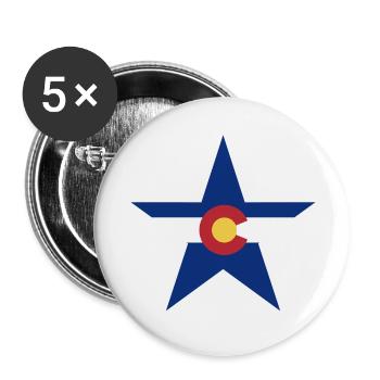 Colorado Fan T-Shirt – Mountains & Adventure - Buttons large 2.2''/56 mm (5-pack) - white - Front