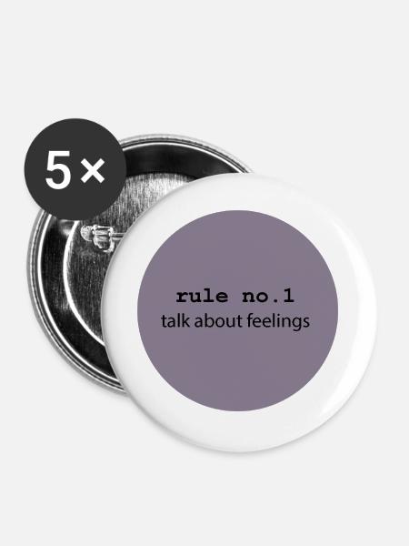 talk about feelings 5 - Buttons groß 56 mm (5er Pack) - Weiß