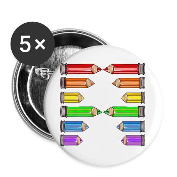 LETTER A NAME SCHOOL CRAYONS - Buttons large 2.2''/56 mm (5-pack) - white - Front
