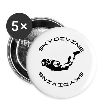 Skydiver - Buttons large 2.2''/56 mm (5-pack) - white - Front