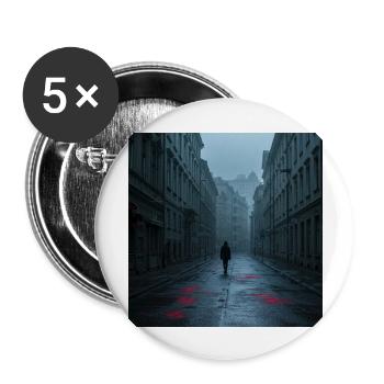 Fog Stream City - Buttons large 2.2''/56 mm (5-pack) - white - Front