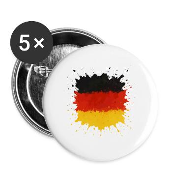 Germany Blobs Flag - Buttons large 2.2''/56 mm (5-pack) - white - Front
