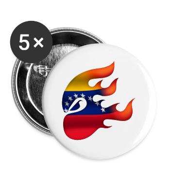 Flag of Venezuela - Venezuela - Ninja - Buttons large 2.2''/56 mm (5-pack) - white - Front