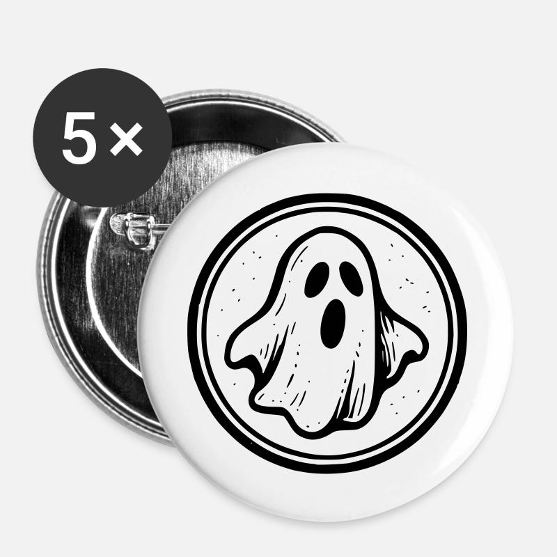 Ghost - Buttons large 2.2''/56 mm (5-pack) - white