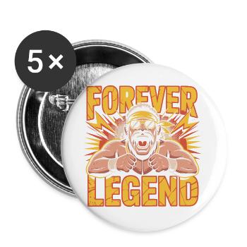 Forever Legend - Buttons large 2.2''/56 mm (5-pack) - white - Front