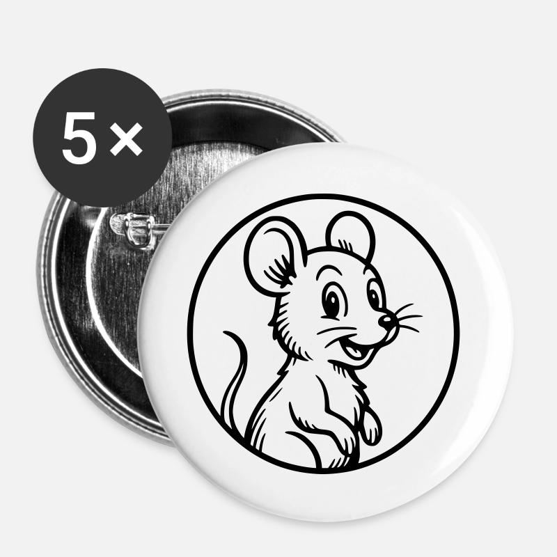 Mouse - Buttons large 2.2''/56 mm (5-pack) - white