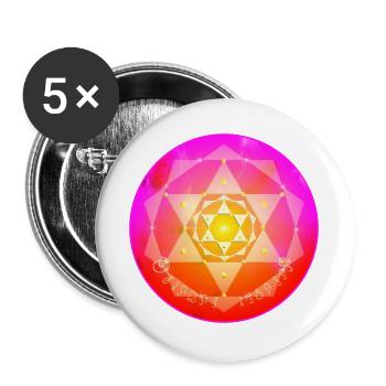 Kordulah Crystal Mandala - ElshaddaiShikaina - Buttons large 2.2''/56 mm (5-pack) - white - Front