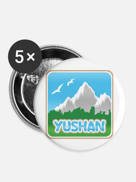 Bergsport Yushan - Buttons groß 56 mm (5er Pack) - Weiß