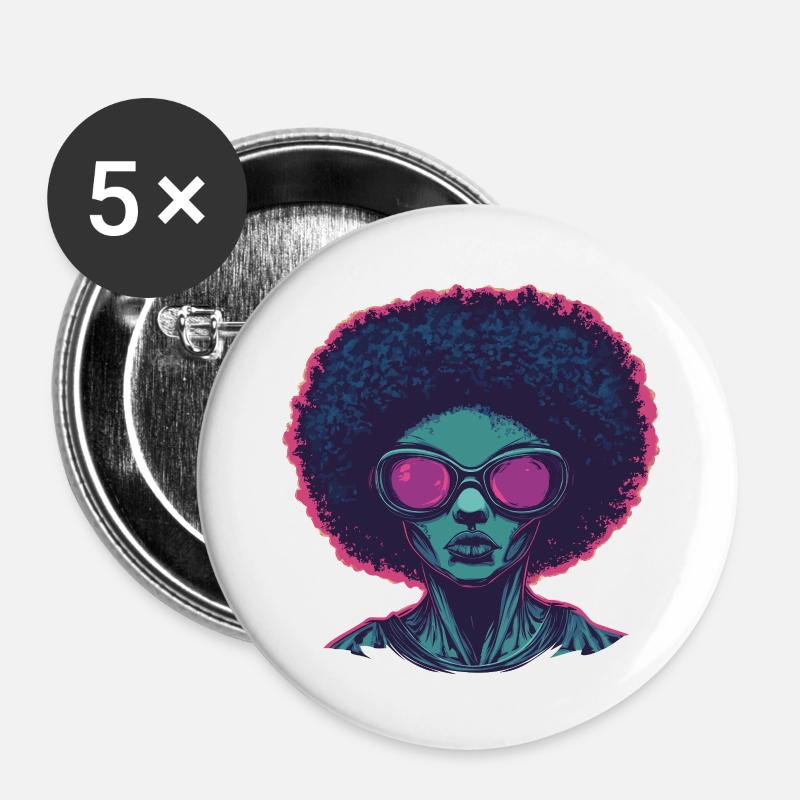 Disco - Buttons large 2.2''/56 mm (5-pack) - white