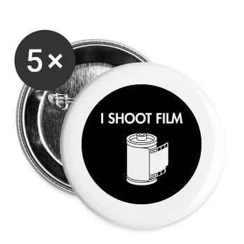 Ich drehe Filme - Buttons groß 56 mm (5er Pack) - Weiß - Vorne