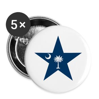 South Carolina Fan T-Shirt – For real fans! - Buttons large 2.2''/56 mm (5-pack) - white - Front