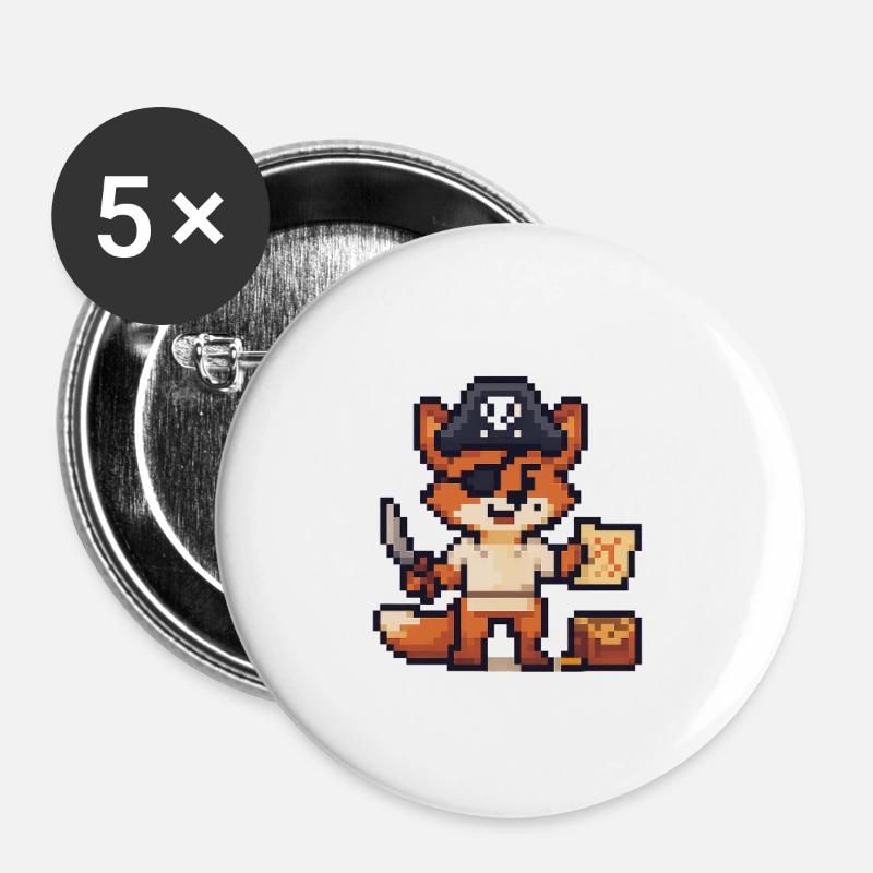 Marcel Seibt - Buttons groß 56 mm (5er Pack) - Weiß