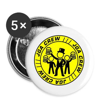Bachelor Party Crew Logo Design - Buttons large 2.2''/56 mm (5-pack) - white - Front
