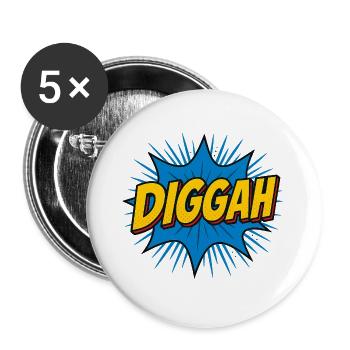 Titre de l’abri de style bande dessinée - Lot de 5 grands badges (56 mm) - blanc - Devant