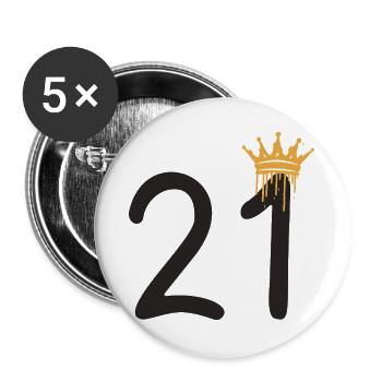 21 - Buttons large 2.2''/56 mm (5-pack) - white - Front