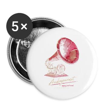 Audiogourmet - Buttons large 2.2''/56 mm (5-pack) - white - Front