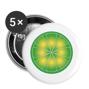 LimeWire old - Chemise design Unisexe - Lot de 5 grands badges (56 mm) - blanc - Devant