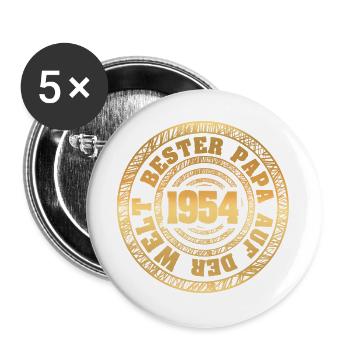1954 - Buttons groß 56 mm (5er Pack) - Weiß - Vorne